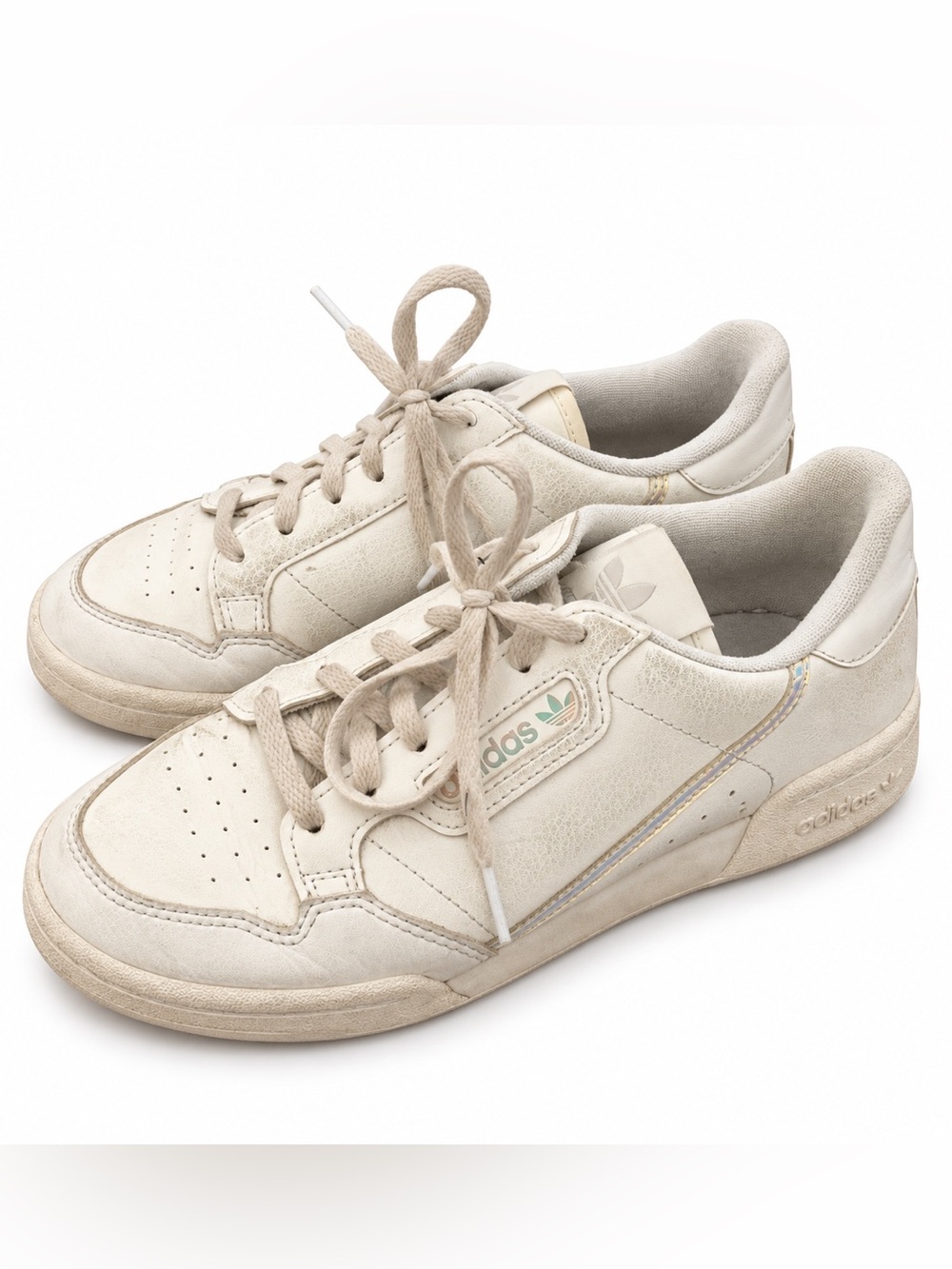 adidas Continental 80 White Iridescent Sneakers Size 4.5/6.5 women’s